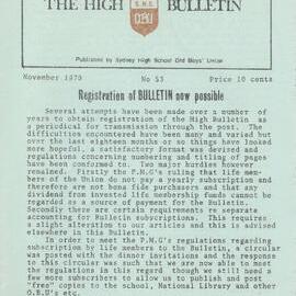 The High Bulletin, No 53, November 1970