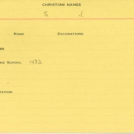 World War 2 index cards - L