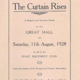 Program: The Curtain Rises, 11 August 1928