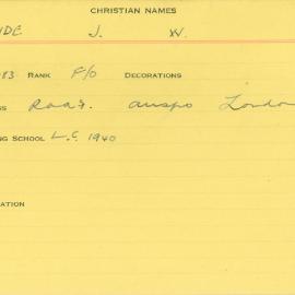 World War 2 index cards - Mc