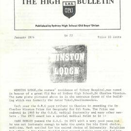 The High Bulletin, No 72, January 1974