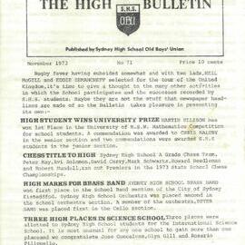 The High Bulletin, No 71, November 1973