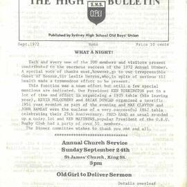 The High Bulletin, No 64, September 1972
