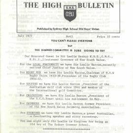The High Bulletin, No 63, July 1972