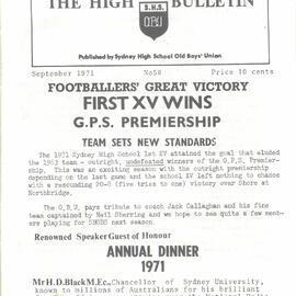 The High Bulletin, No 58, September 1971