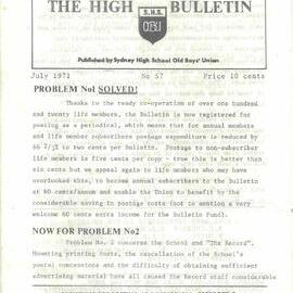 The High Bulletin, No 57, July 1971