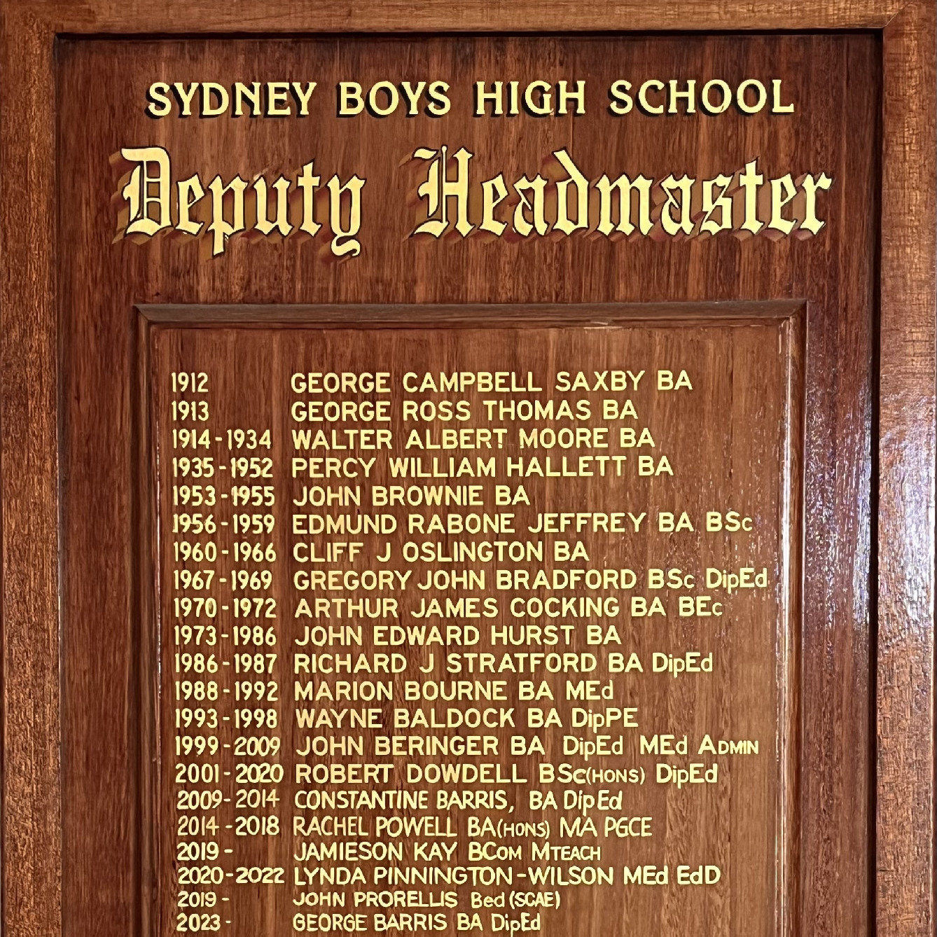 Deputy Principals and Deputy Headmasters