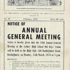The High Bulletin, No 81, February 1976
