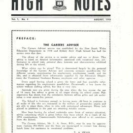 High Notes, Vol 1 No 4, August 1955