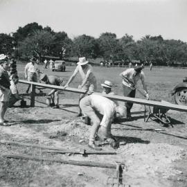 McKay Oval working bee, 29 September 1957