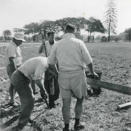 McKay Oval working bee 29 September 1957