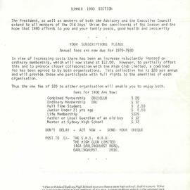 The High Bulletin, Summer 1980