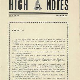 High Notes, Vol 1 No 14, November 1957