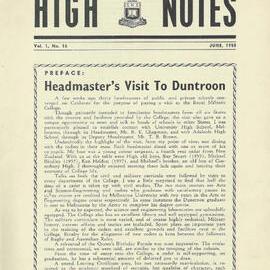 High Notes, Vol 1 No 16, June 1958