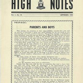 High Notes, Vol 1 No 18, September 1958