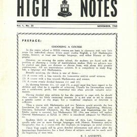High Notes, Vol 1 No 25, November 1960