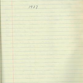 School Union - Minutes, 1937