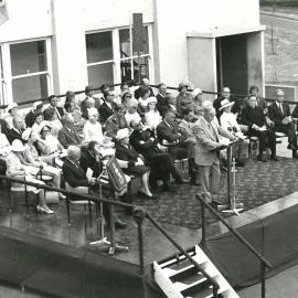 Photograph of the official opening of the McDonald Building, 17 March 1972