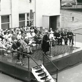 Photograph of the official opening of the McDonald Building, 17 March 1972