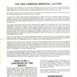 The High Bulletin, August 1988