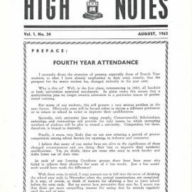 High Notes, Vol 1 No 34, August 1963