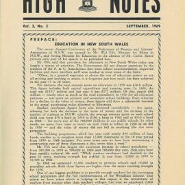 High Notes, Vol 3 No 3, September 1969