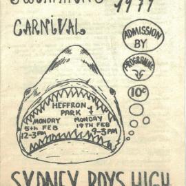 Program: Annual Swimming Carnival, 19 February 1979