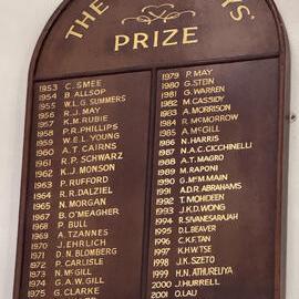 Honour Board: The Old Boys' Prize 1953-2003