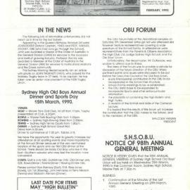 The High Bulletin, February 1990