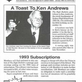 The High Bulletin, Vol 37 No 1, January 1993