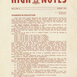 High Notes, Vol 5 No 3, August 1974