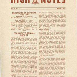 High Notes, Vol 5 No 4, March 1975