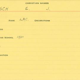 World War 2 index cards - Z