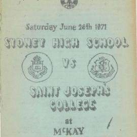 Football Magazine, 26 June 1971 (v SJC)