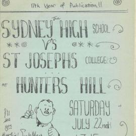 Football Magazine, 22 July 1972 (v SJC)