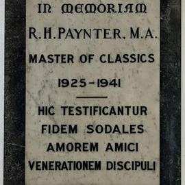 Tablet: R H Paynter
