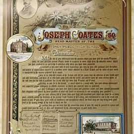 Illuminated address: Joseph Coates, 1896