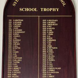 Honour Board: School Trophy, 2001-2006