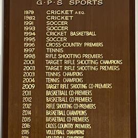 Honour Board: GPS Premierships, 1979-2016