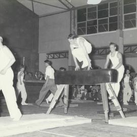 Opening of the gymnasium, 1956