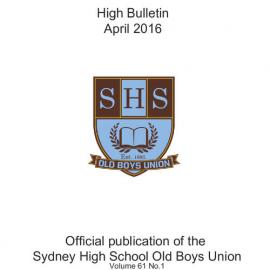 The High Bulletin, Vol 62 No 1, April 2016