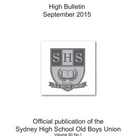 The High Bulletin, Vol 60 No 1, September 2015