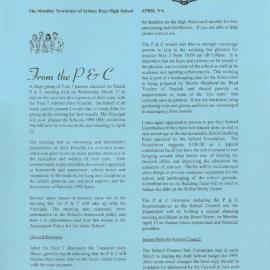 High Notes, April 1999