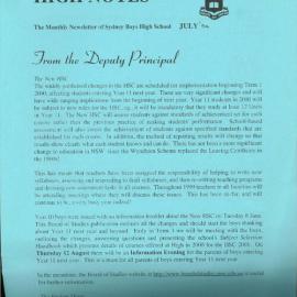 High Notes, July 1999