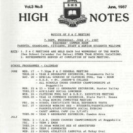 High Notes, Vol 3 No 5, June 1987