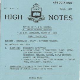 High Notes, Vol 4 No 2, March 1988