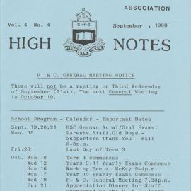 High Notes, Vol 4 No 4, September 1988