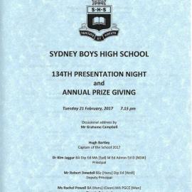 Speech Night 2017 (for 2016)