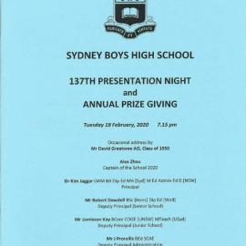 Speech Night 2020 (for 2019)