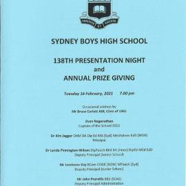 Speech Night 2021 (for 2020)